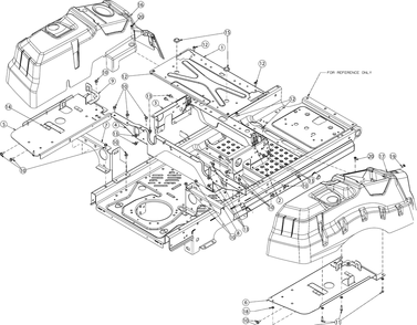 Platform Diagram and Parts List for Z-FORCELX54KW (17AIDAUC010)(2017) Cub Cadet Lawn Tractor